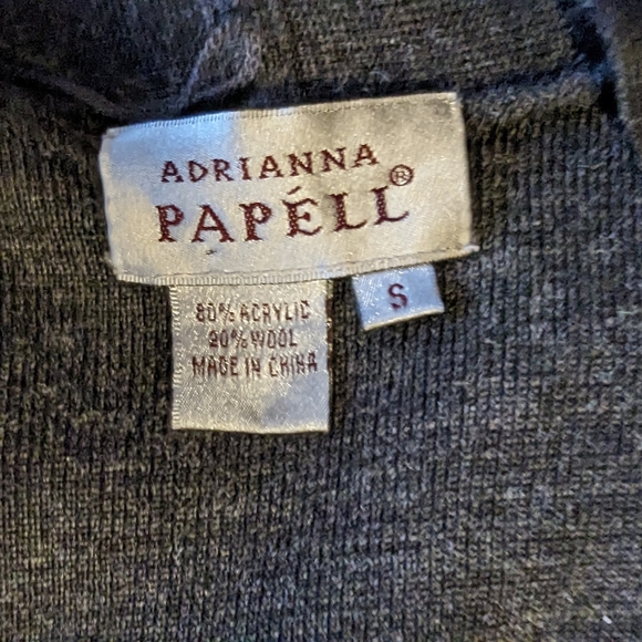 Adrianne Pappel vintage wool sweater dark grey. - Picture 9 of 13